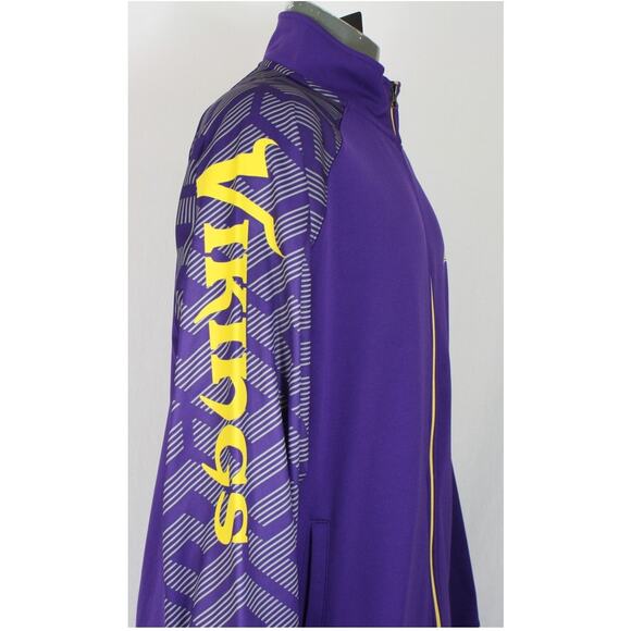NWT Minnesota Vikings Majestic Therma Base Sleeve Spell Out Athletic Jacket XL - Picture 3 of 6